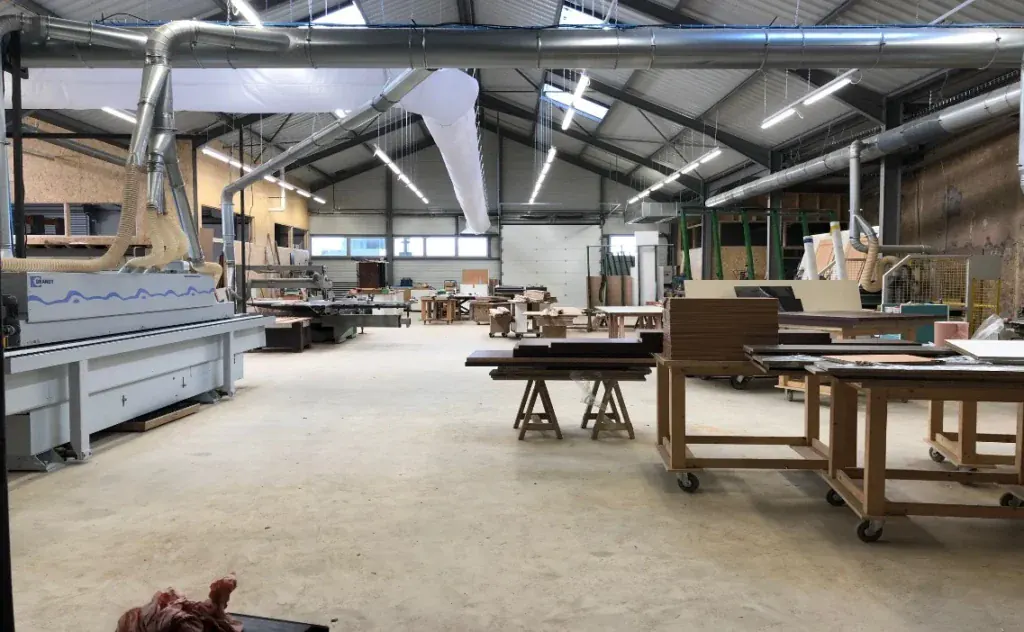 Atelier de fabrication de la Menuiserie Fortune